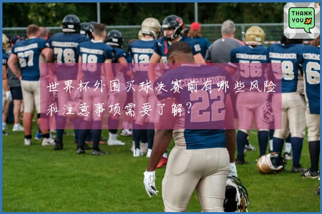 世界杯外围买球决赛前有哪些风险和注意事项需要了解？